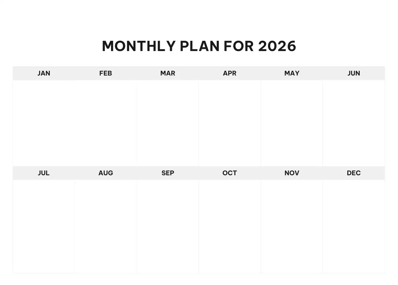 하늘색 모던 캘린더 달력