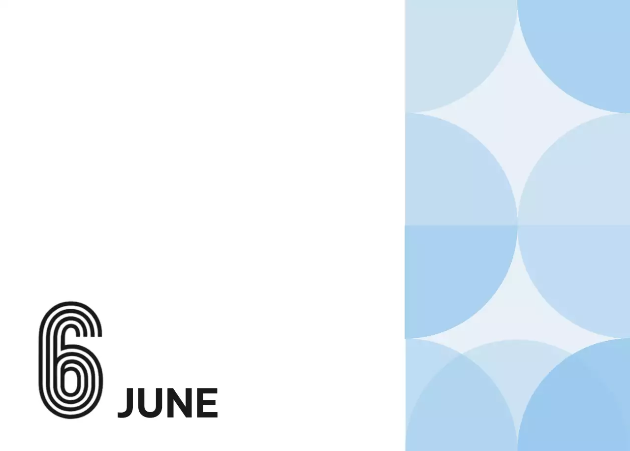 하늘색 모던 캘린더 달력