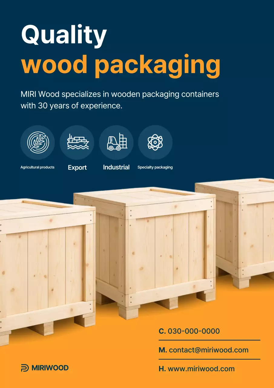 Anúncio de embalagem simples laranja