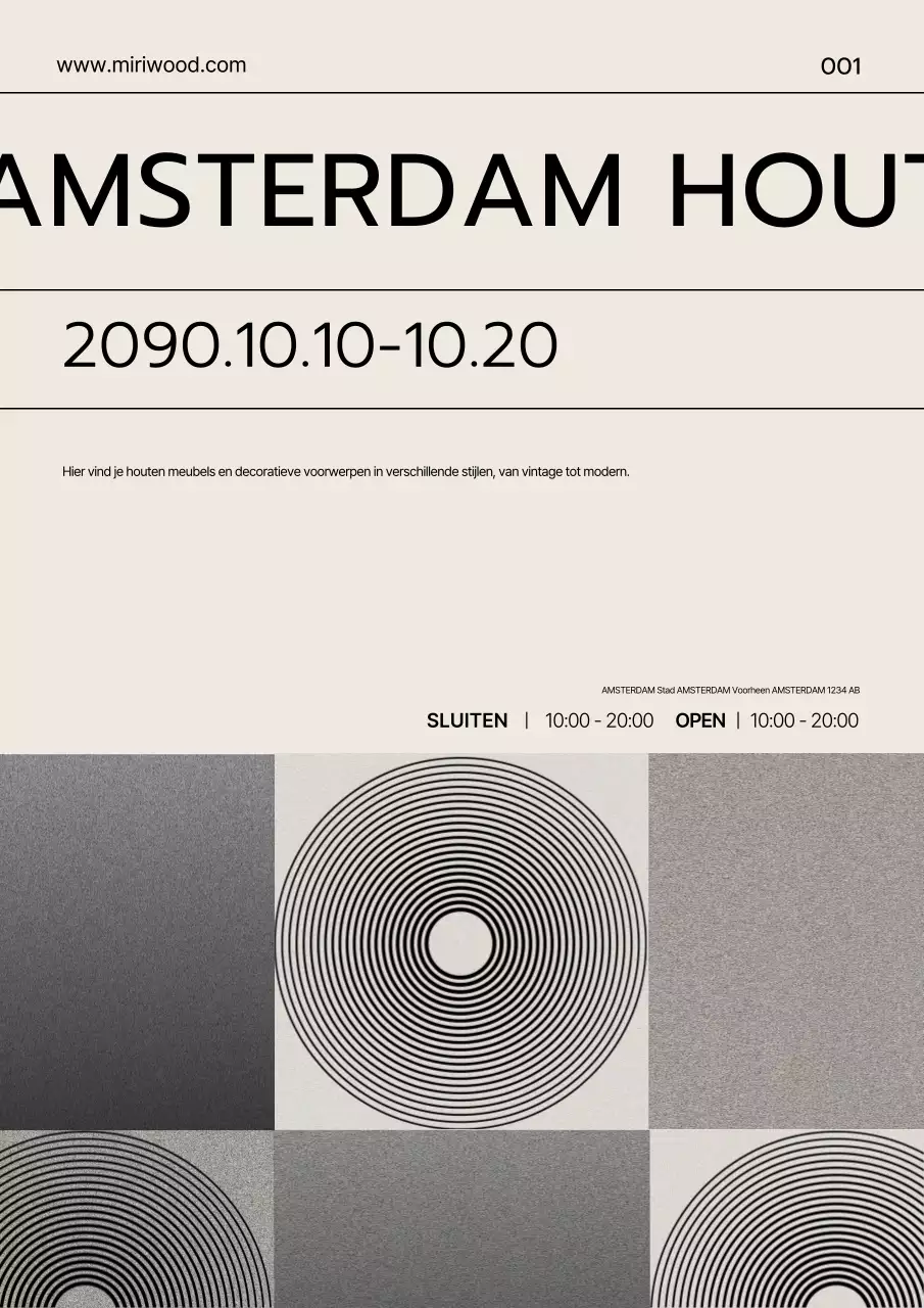 Promotie van eenvoudige houten producten in beige