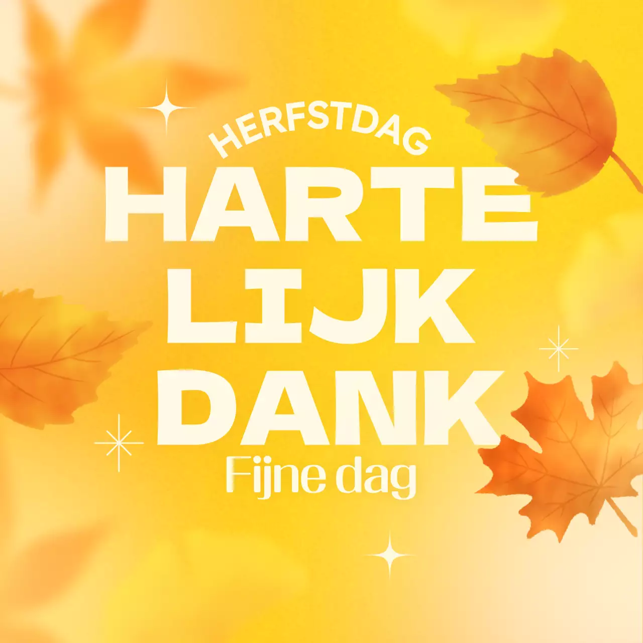 Gele eenvoudige bedankgroet