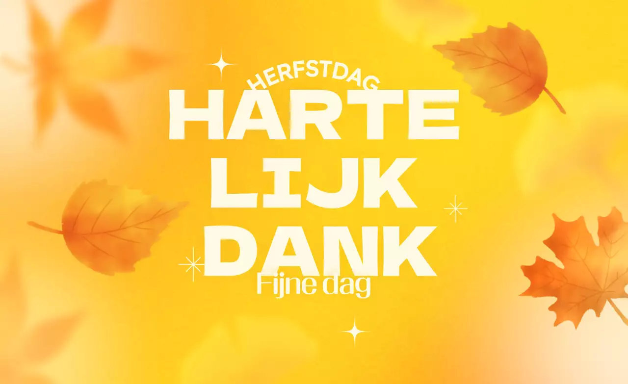 Gele eenvoudige bedankgroet