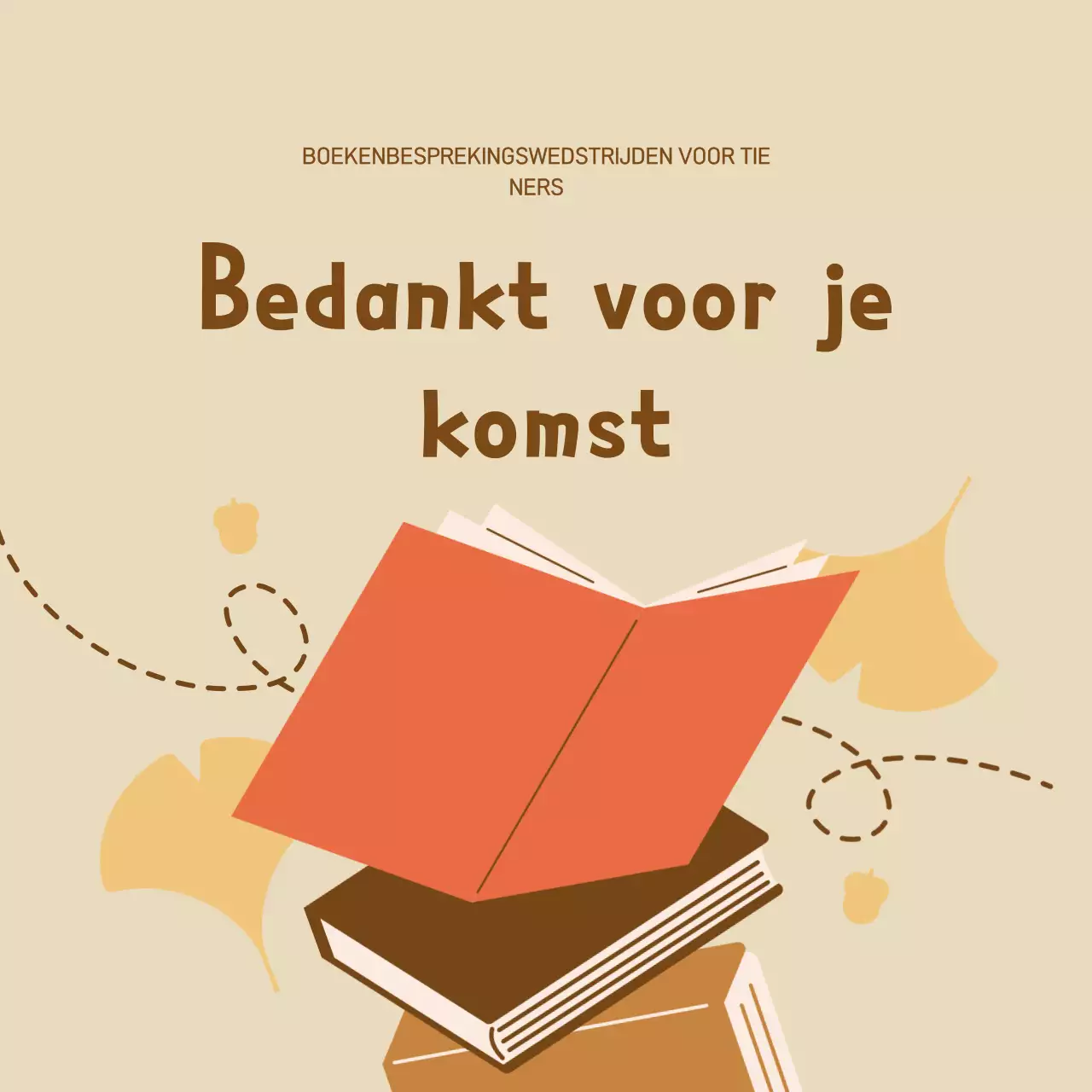 Beige Eenvoudige Leeswedstrijdgids