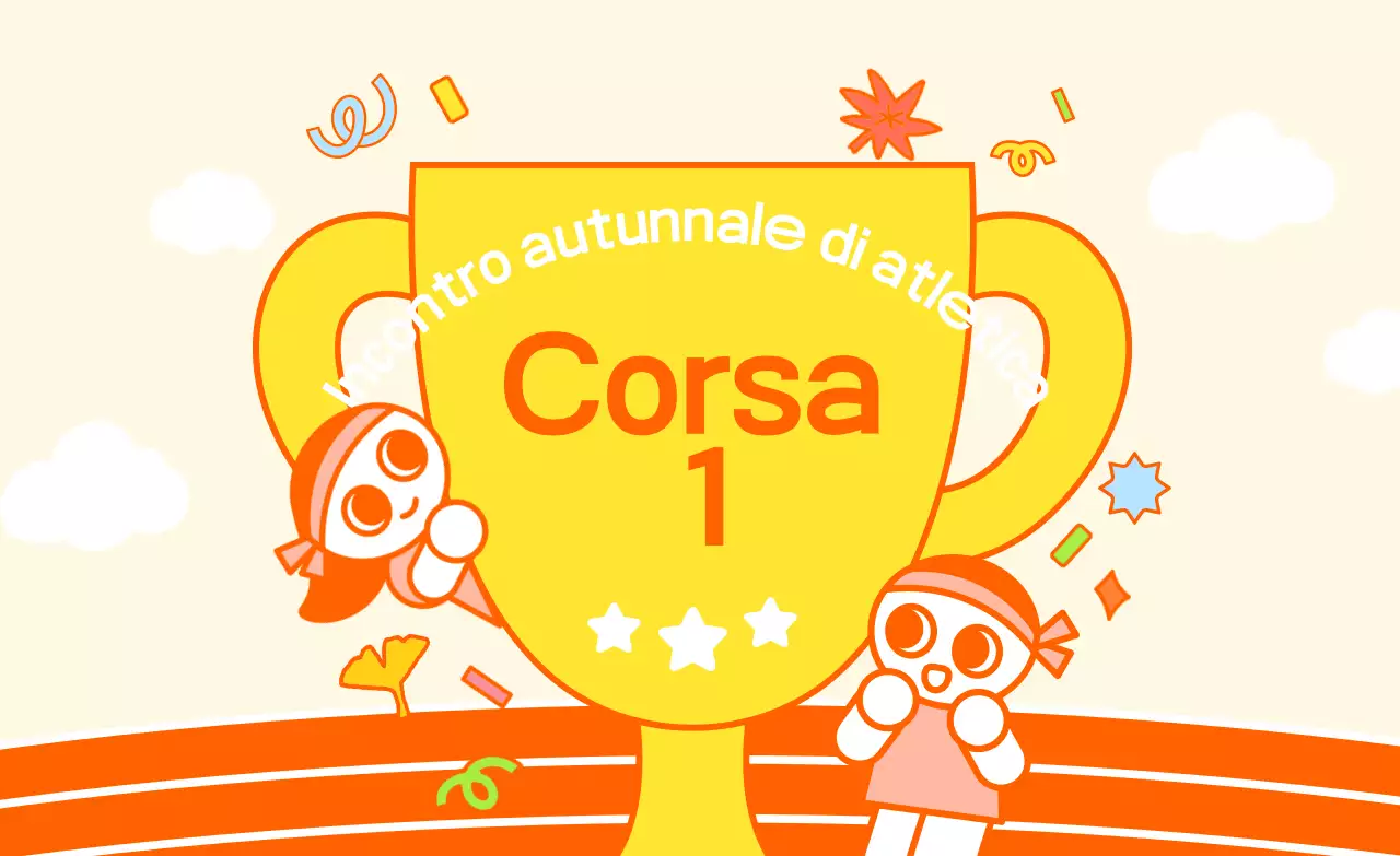 Premio giallo carino per una competizione sportiva