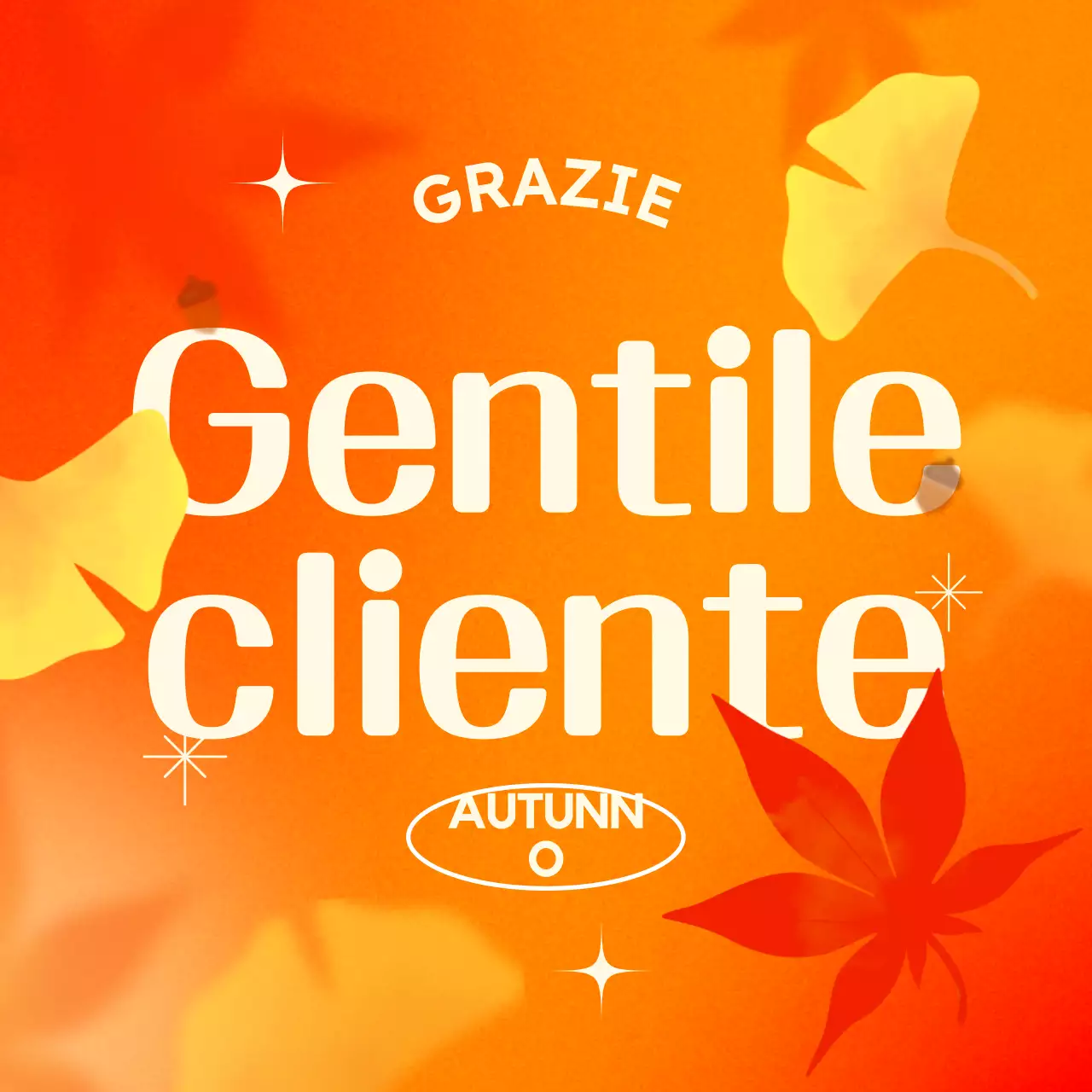 Evento del Ringraziamento autunnale semplice e arancione