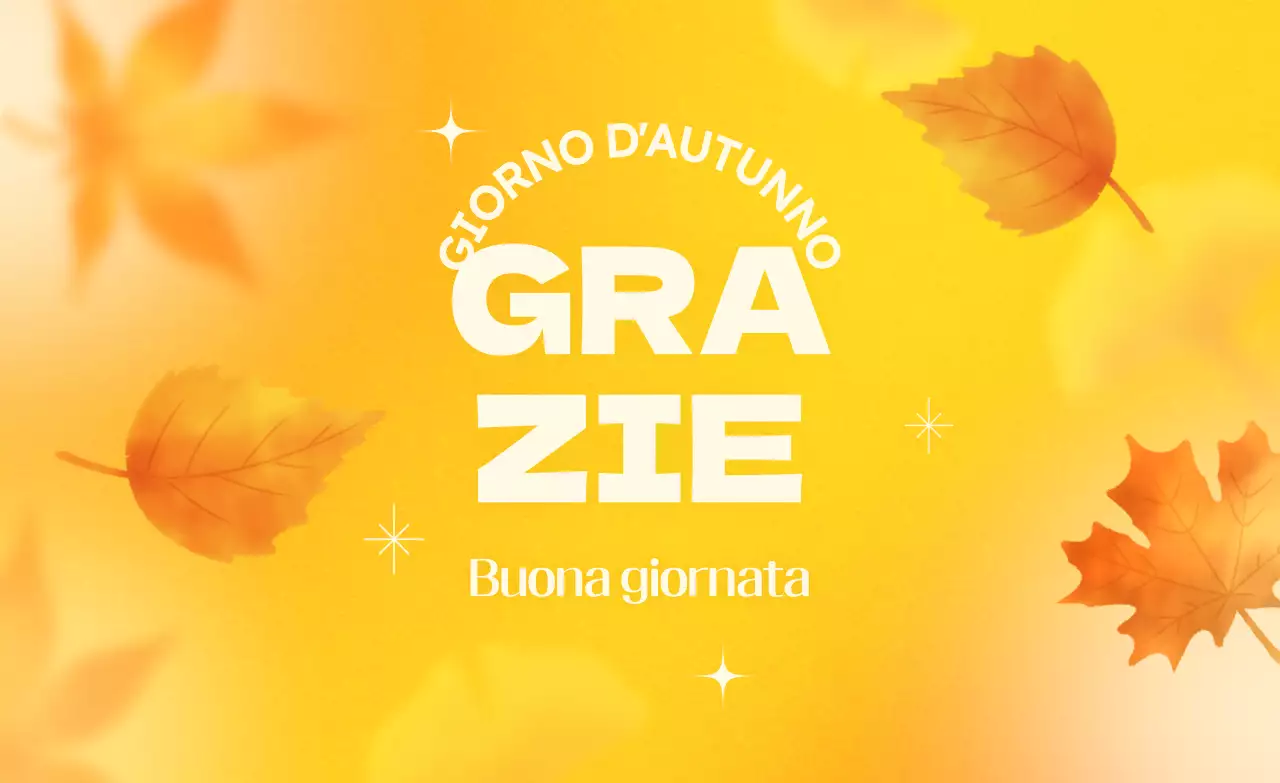 Semplice saluto di ringraziamento giallo