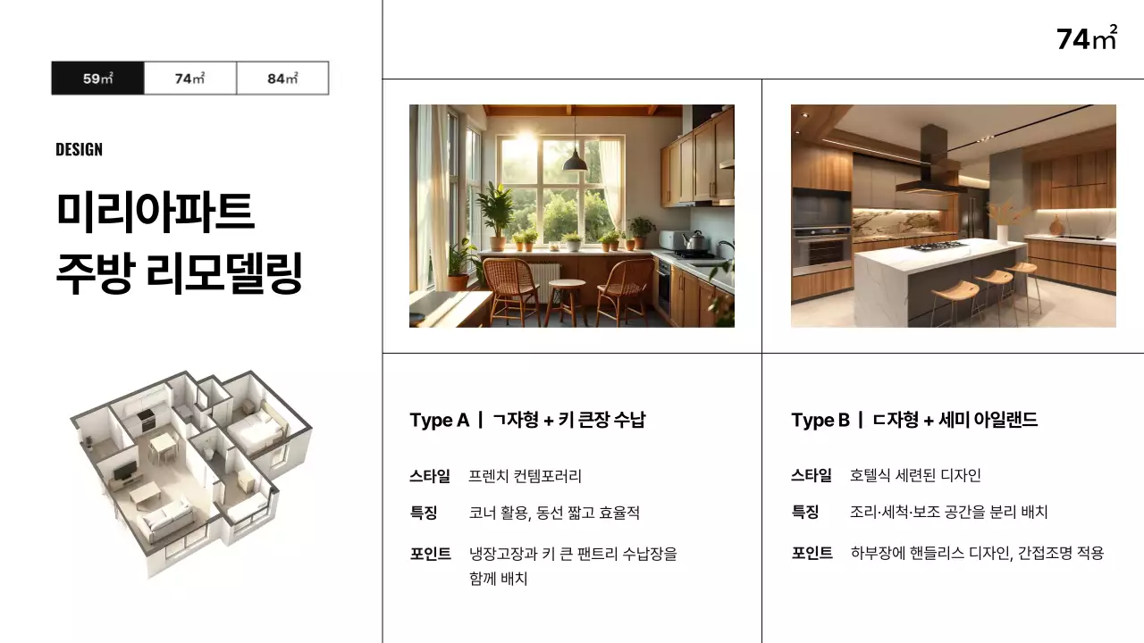 검정색의 모던한 아파트 주방 인테리어 안내서