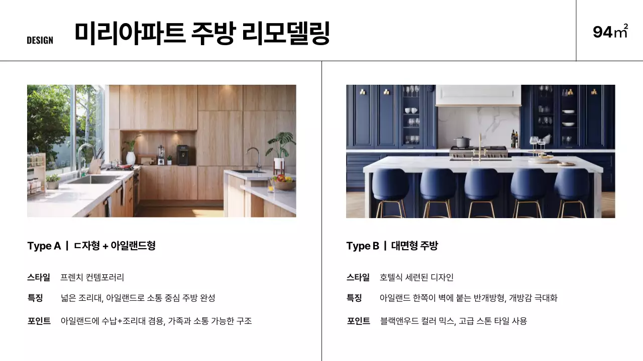 검정색의 모던한 아파트 주방 인테리어 안내서