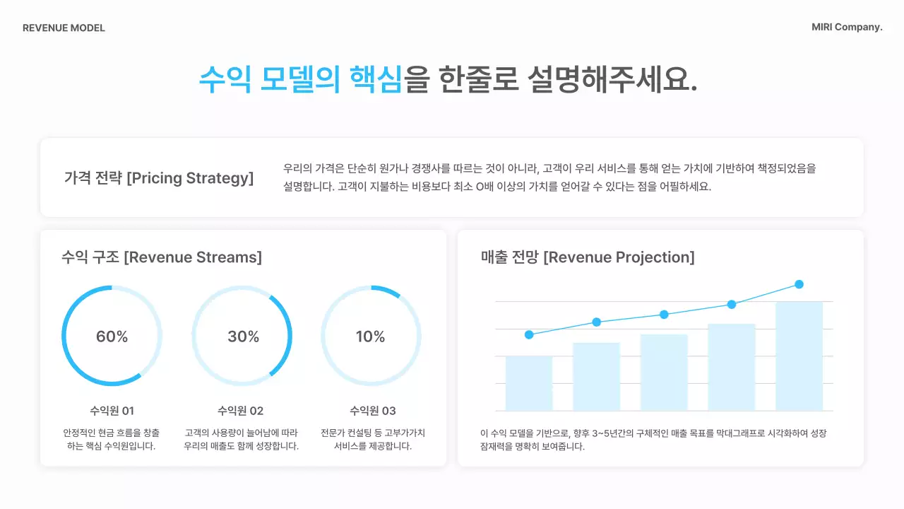 하늘색 모던 비즈니스 기획