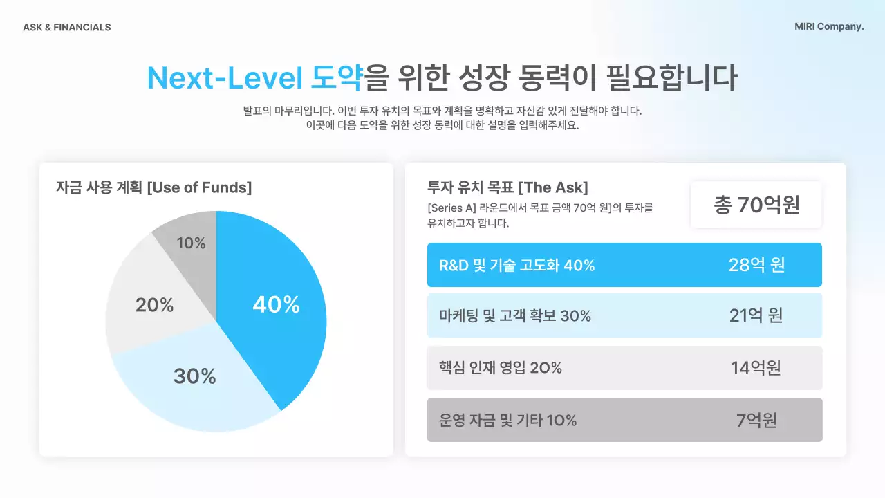 하늘색 모던 비즈니스 기획