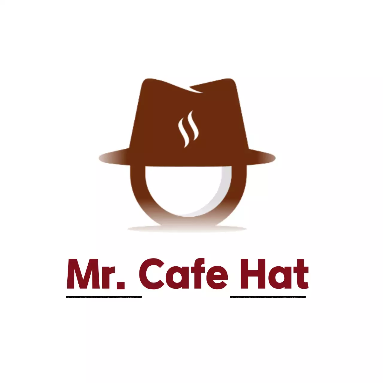 브라운 심플 카페 로고