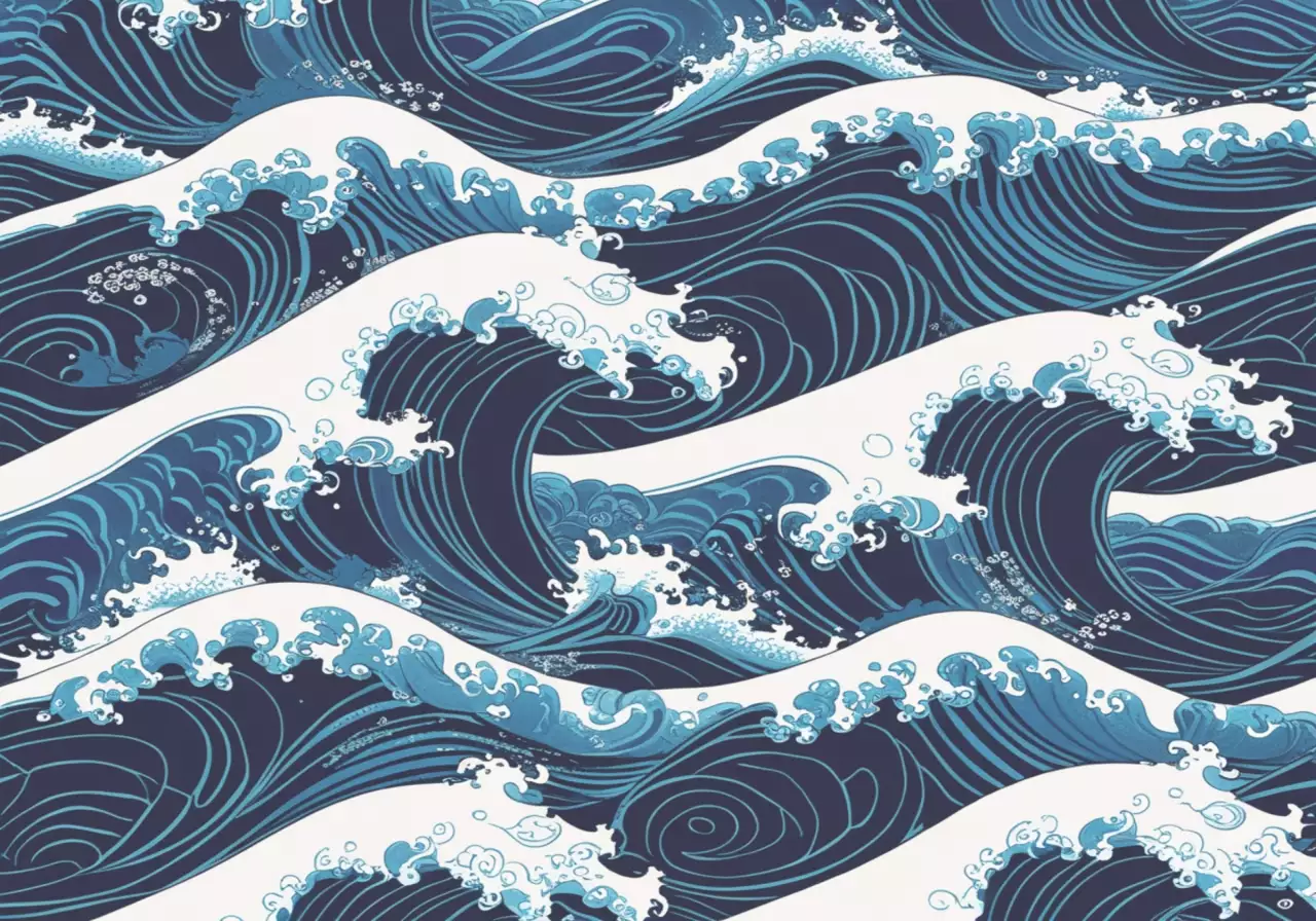 파랑 전통 자연 배경