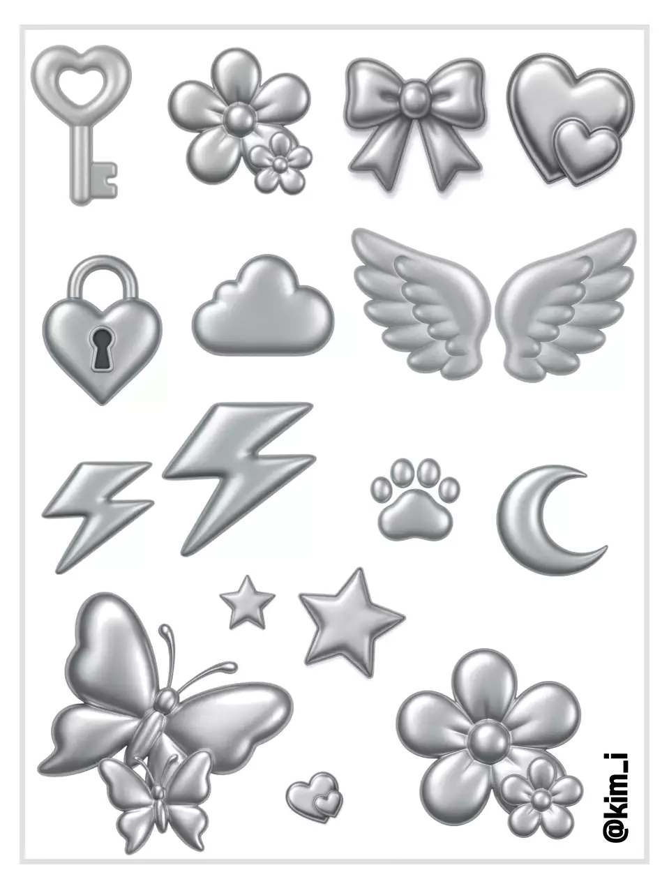 입체적인 실버 크롬 감성