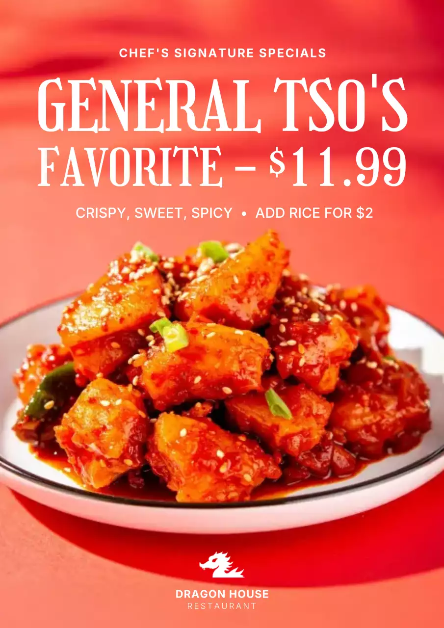 Red Modern Food Advertisement Poster