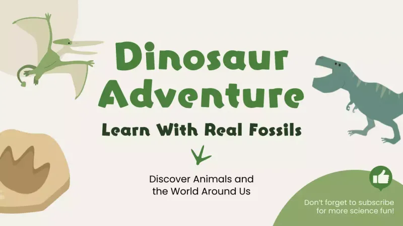 acara dinosaurus hijau yang menyenangkan