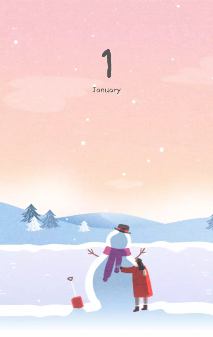 포근한 일러스트가 인상적인 귀여운 달력