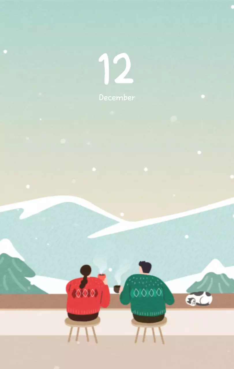 포근한 일러스트가 인상적인 귀여운 달력