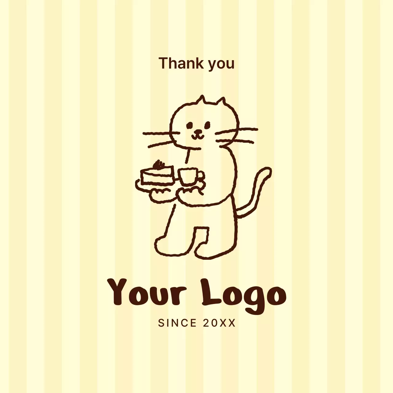 ベージュ かわいい ロゴ デザイン イラスト