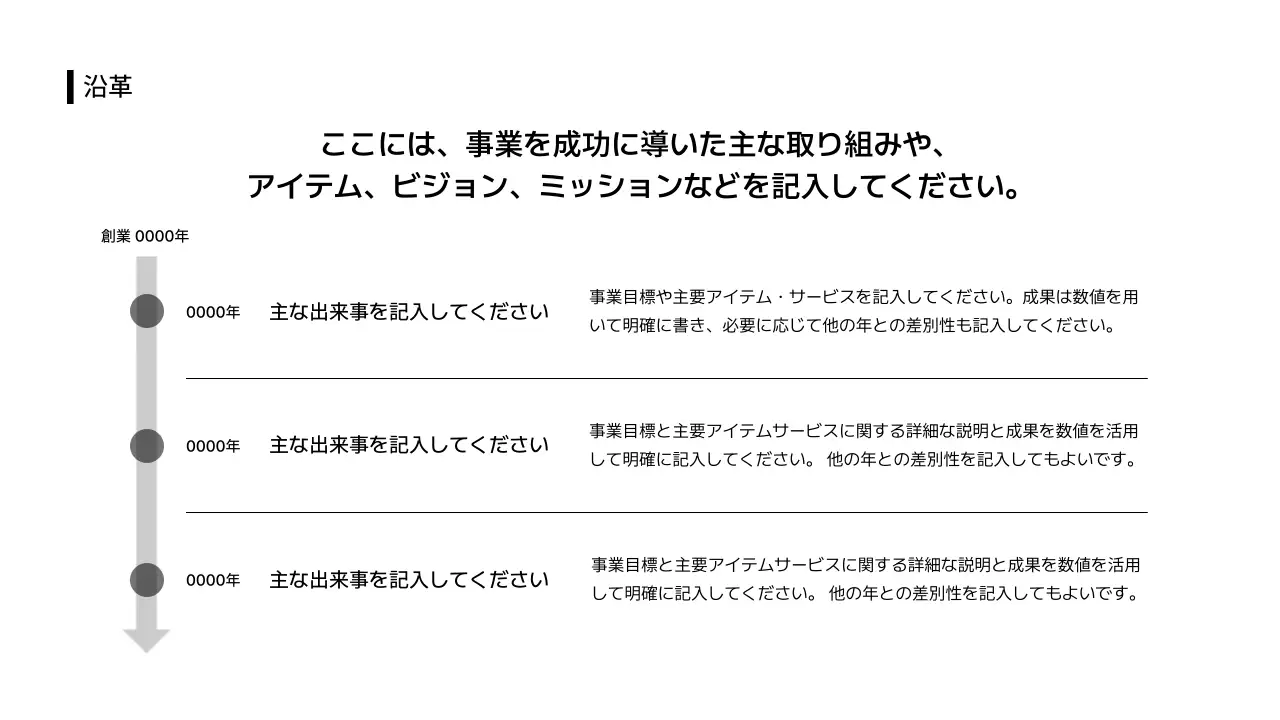 タイムライン_ステップ_情報_分割型_横型_日本語