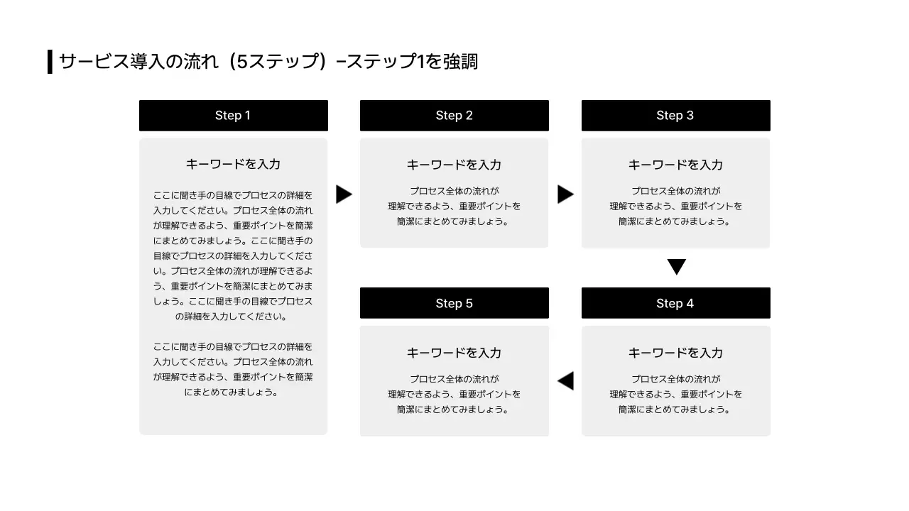 タイムライン_ステップ_本文_分割型_格子型_日本語