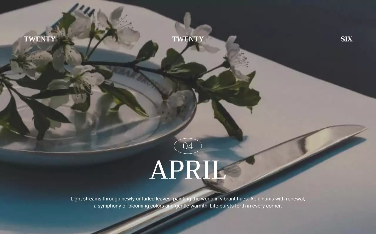 초록 심플 도시 달력