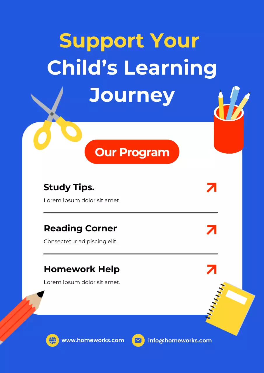 Blue Modern Education Promotion