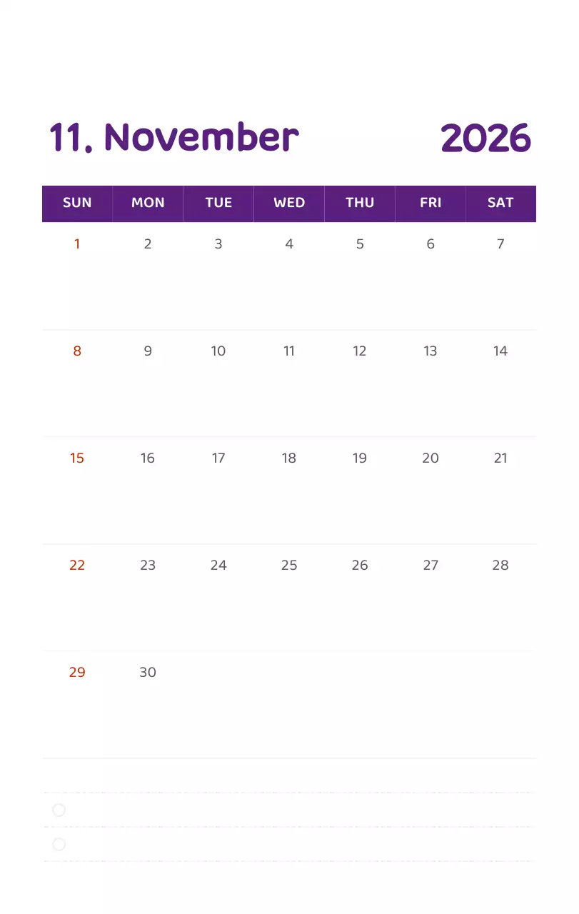 다양한 컬러의 감성적인 일러스트가 들어간 달력