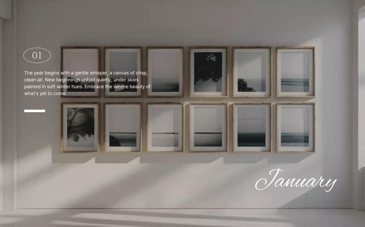 초록 심플 도시 달력