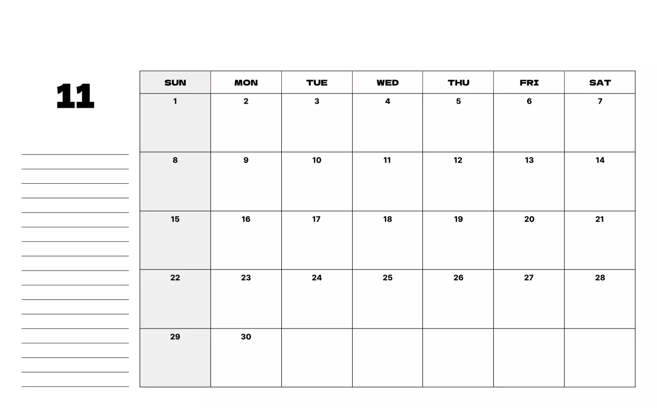 베이지 심플 달력 캘린더