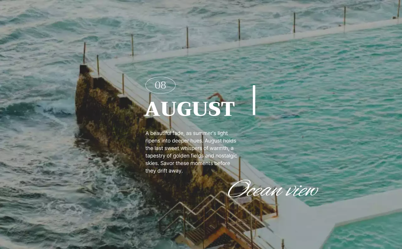 초록 심플 도시 달력