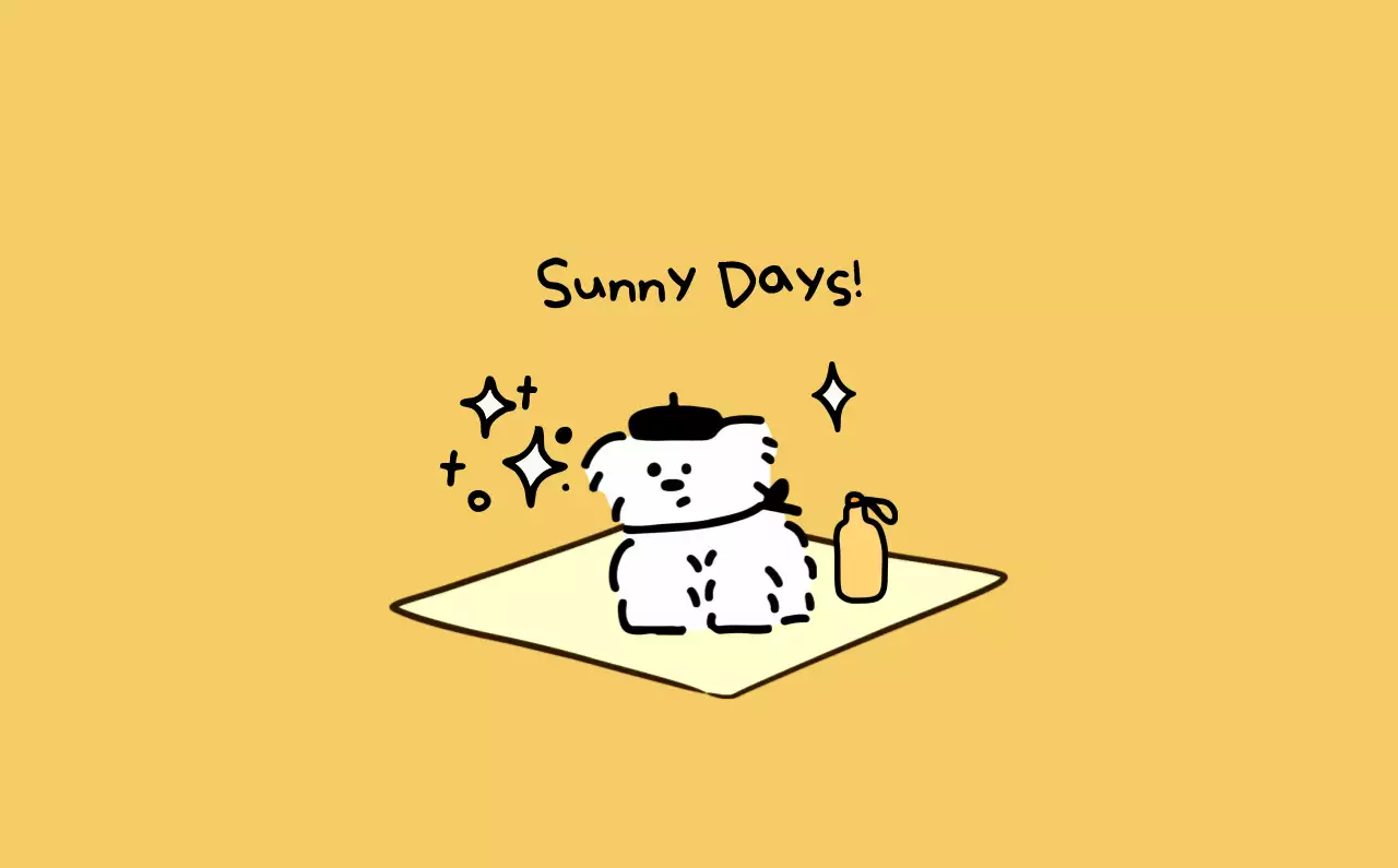 흰색 아기자기한 캘린더 홍보