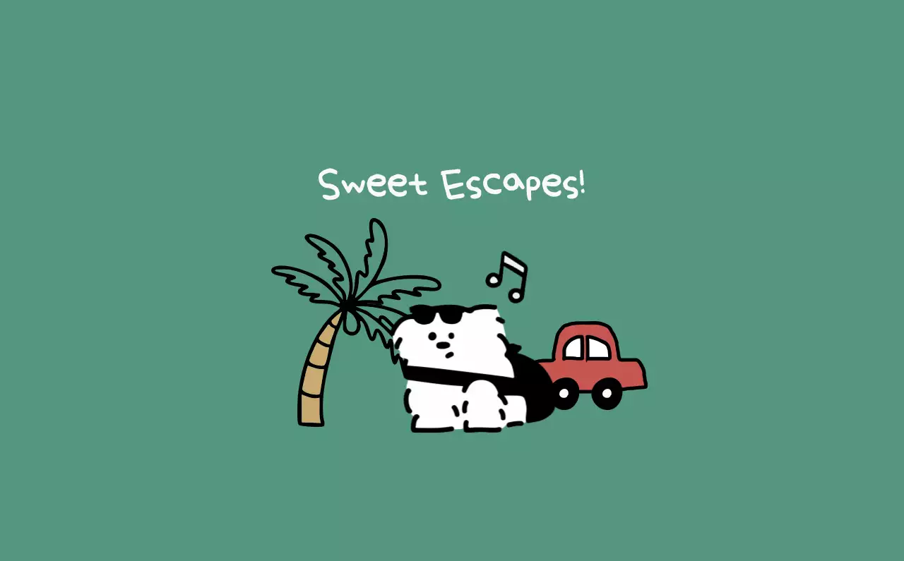 흰색 아기자기한 캘린더 홍보