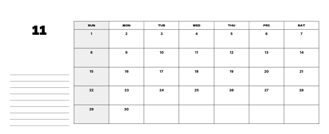 베이지 심플 달력 캘린더
