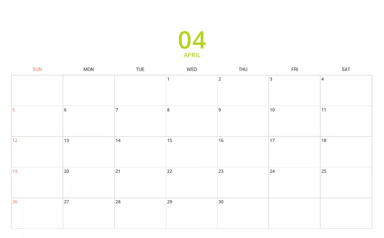 귀여운 일러스트 초록색 가족테마 탁상달력