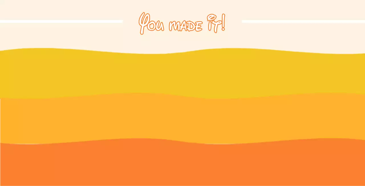 주황 심플 응원 문구