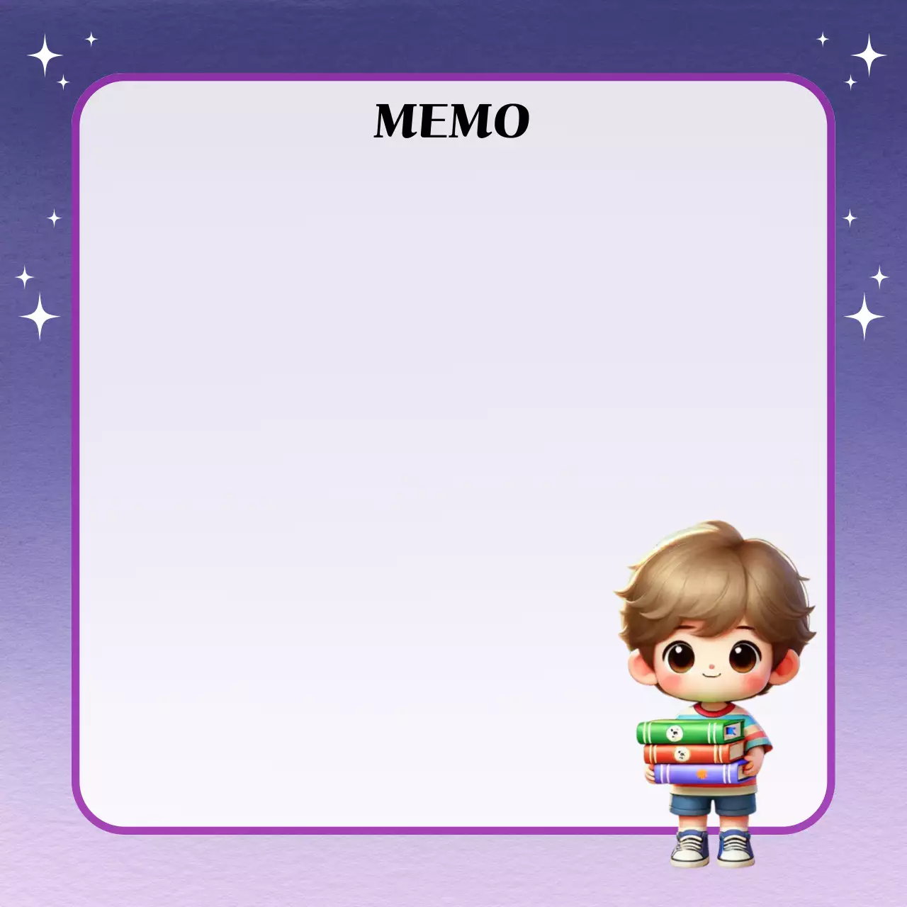 보라색 그라데이션 귀여운 독서 기록