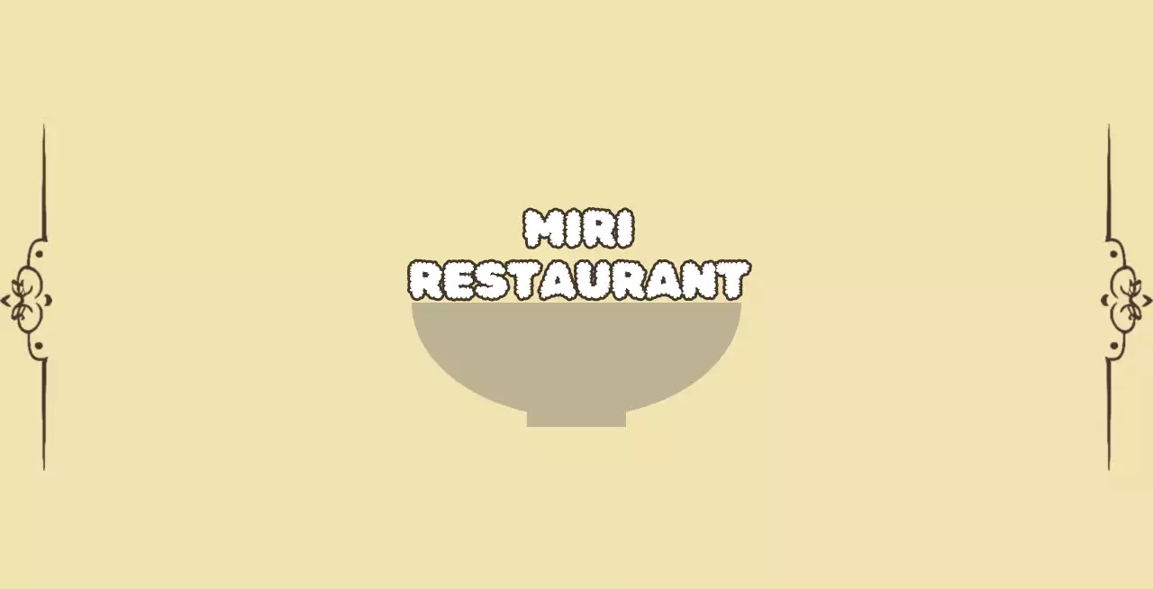 베이지 아기자기한 식당 홍보