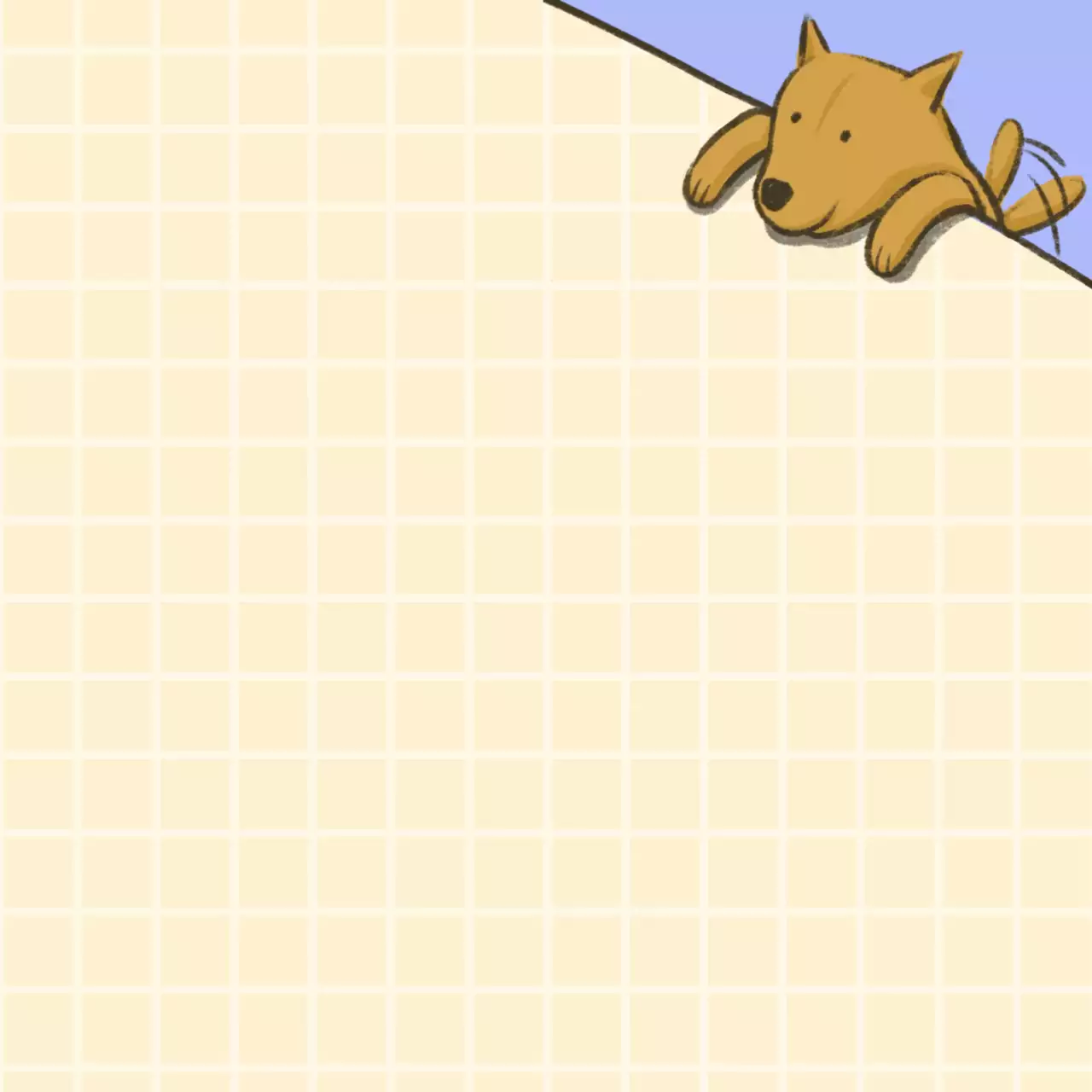 연노랑의 귀여운 강아지 배경