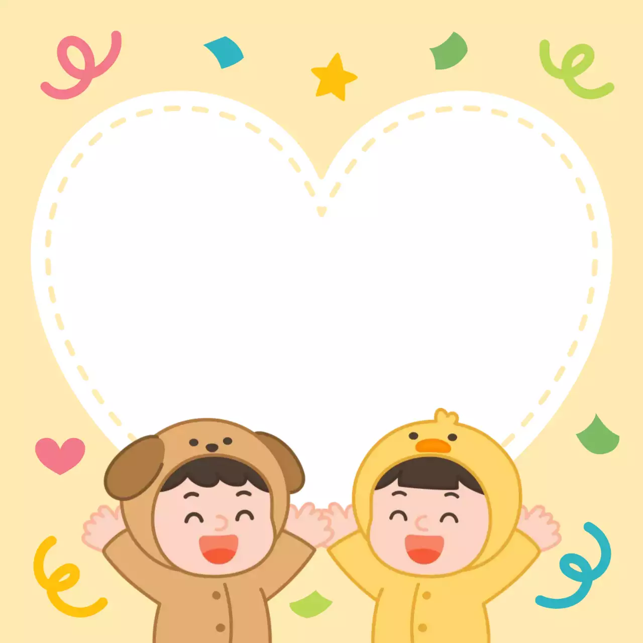 노랑색 아기자기한 일러스트가 있는 어린이 표지