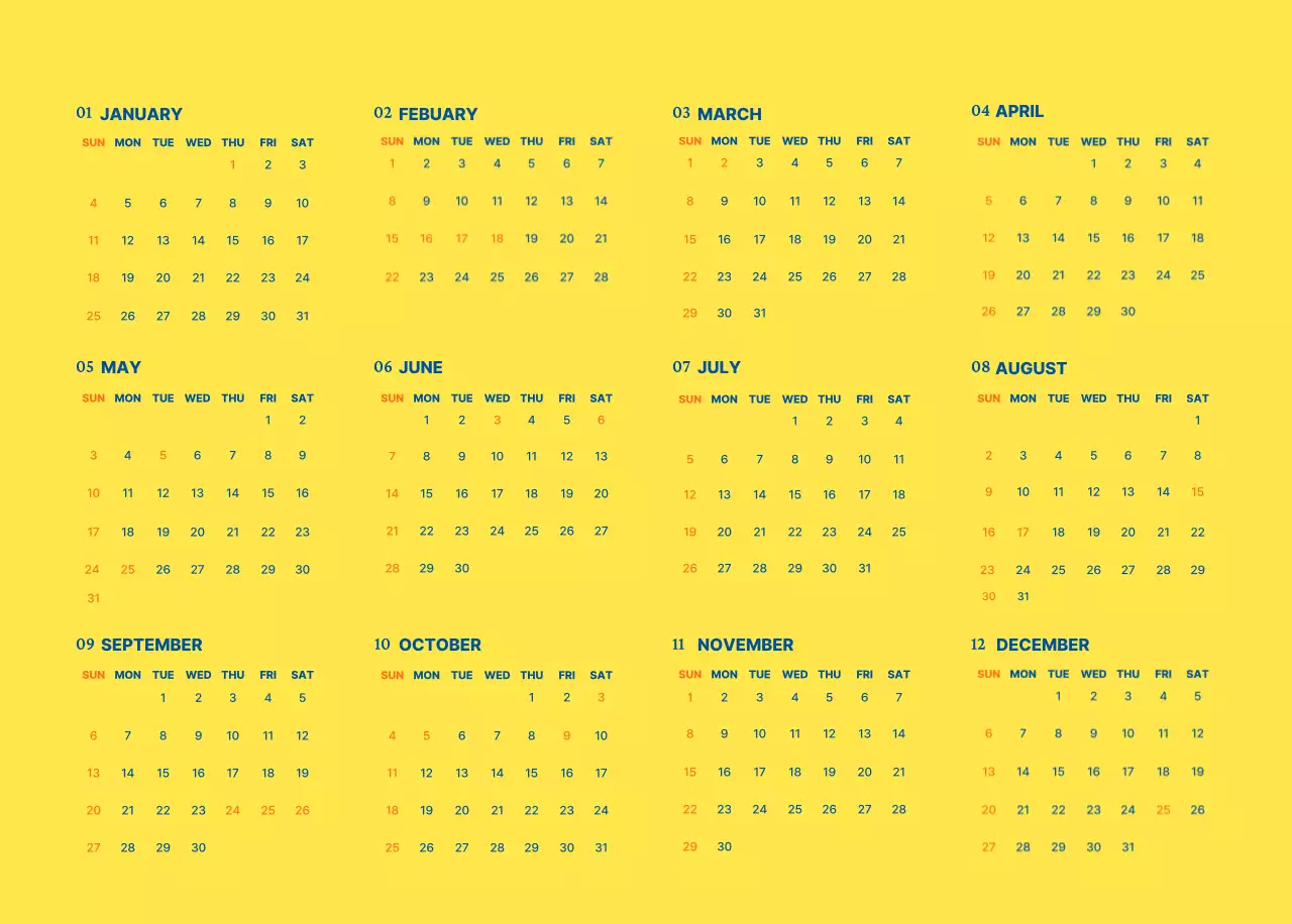 초록 심플 달력 기획