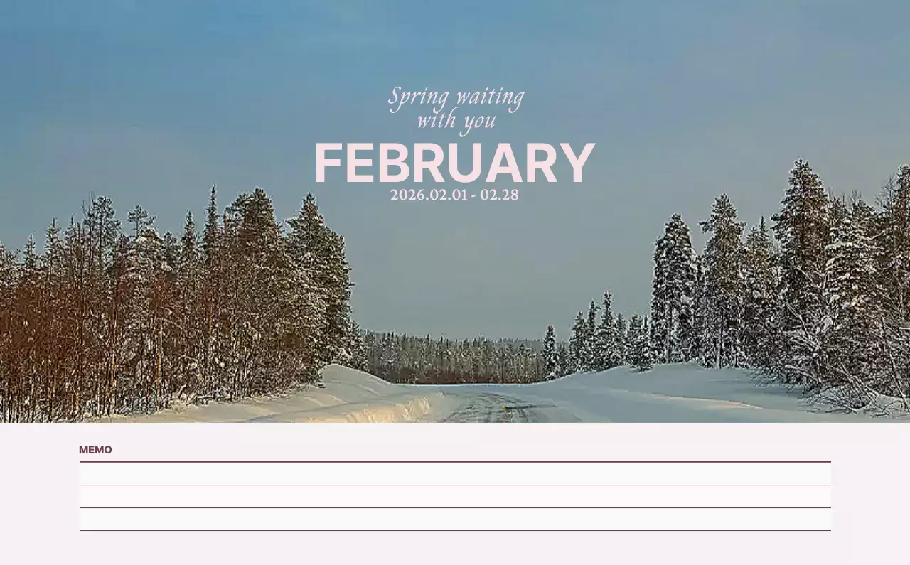 하늘색 모던 달력 홍보