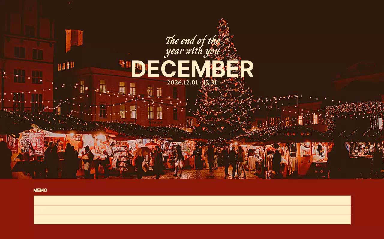 하늘색 모던 달력 홍보