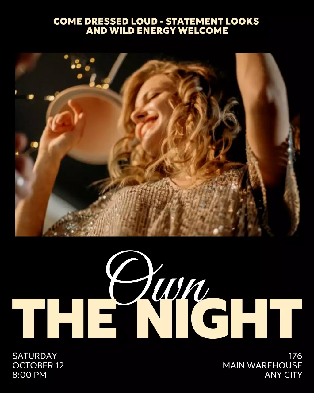 Gold Trendy Party Invitation