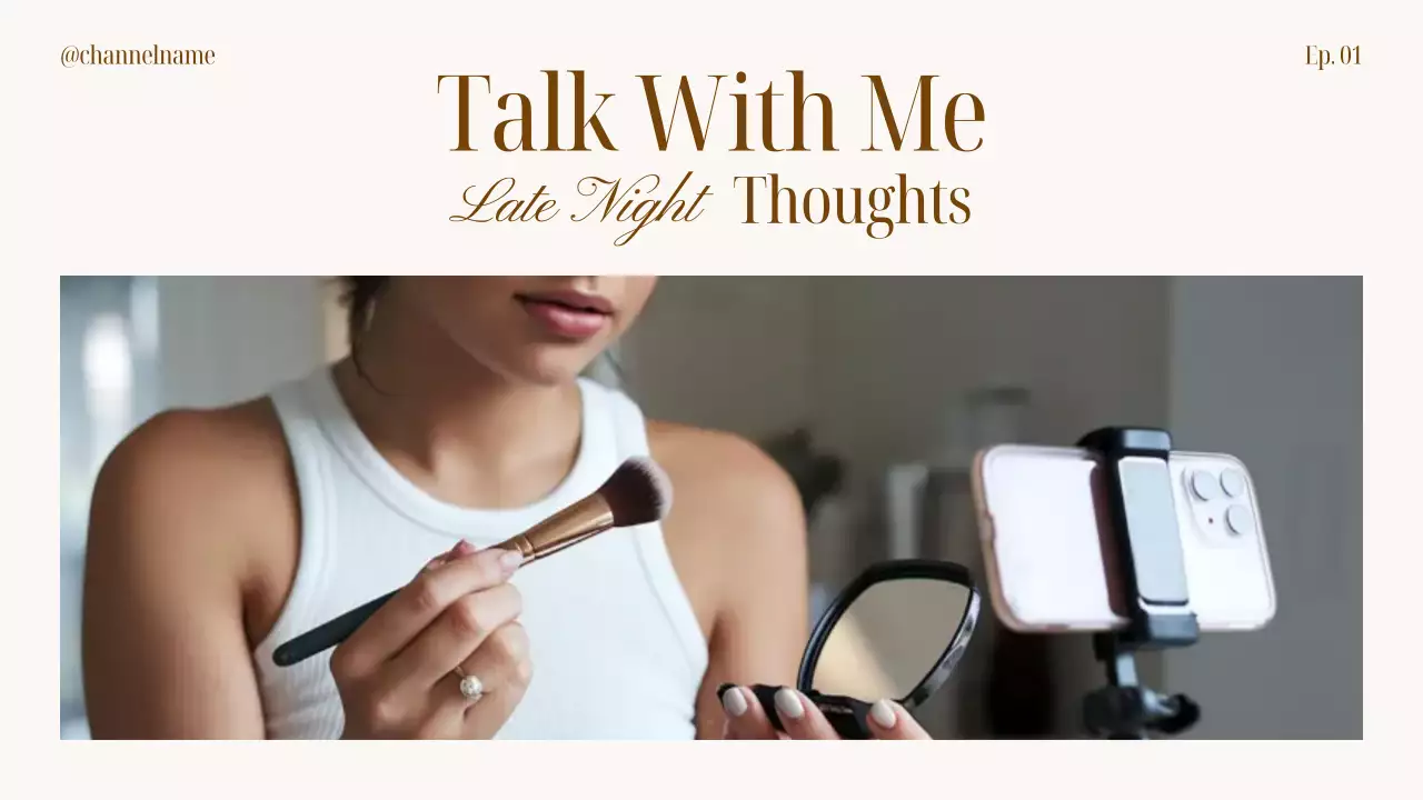 Beige Modern Vlog Invitation