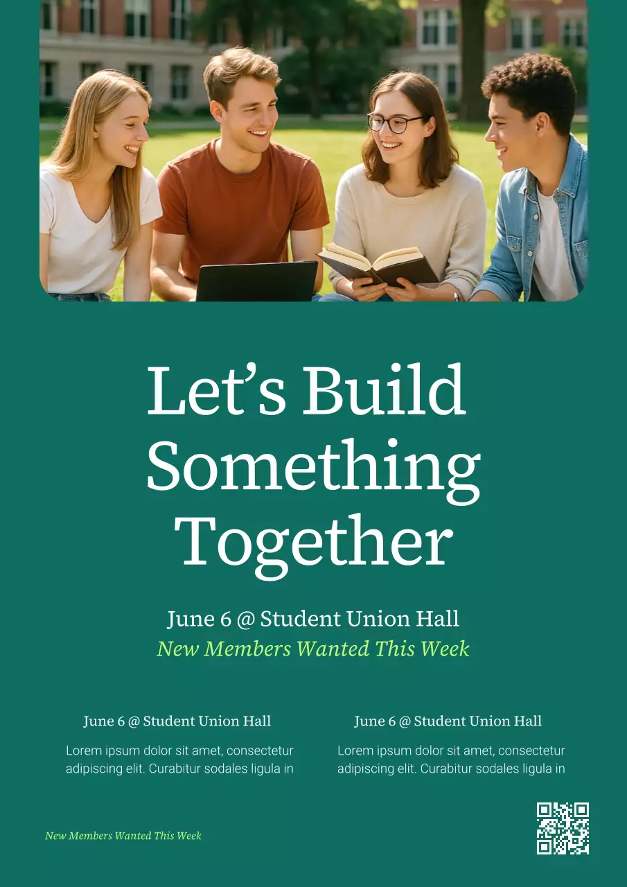 Green Modern Community Invitation