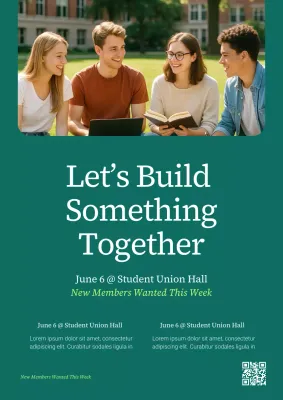 Green Modern Community Invitation