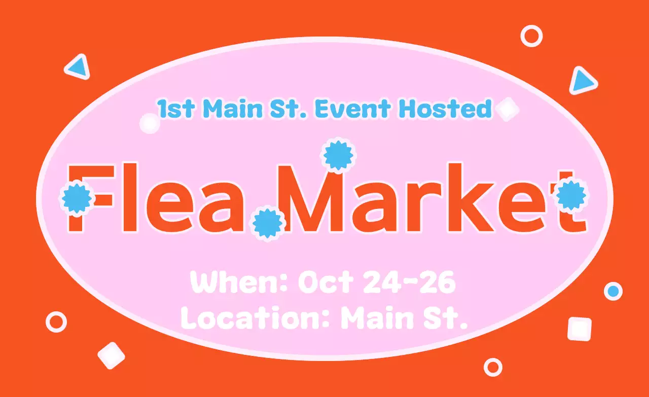 Evento de Mercado de Pulgas Orange Pop