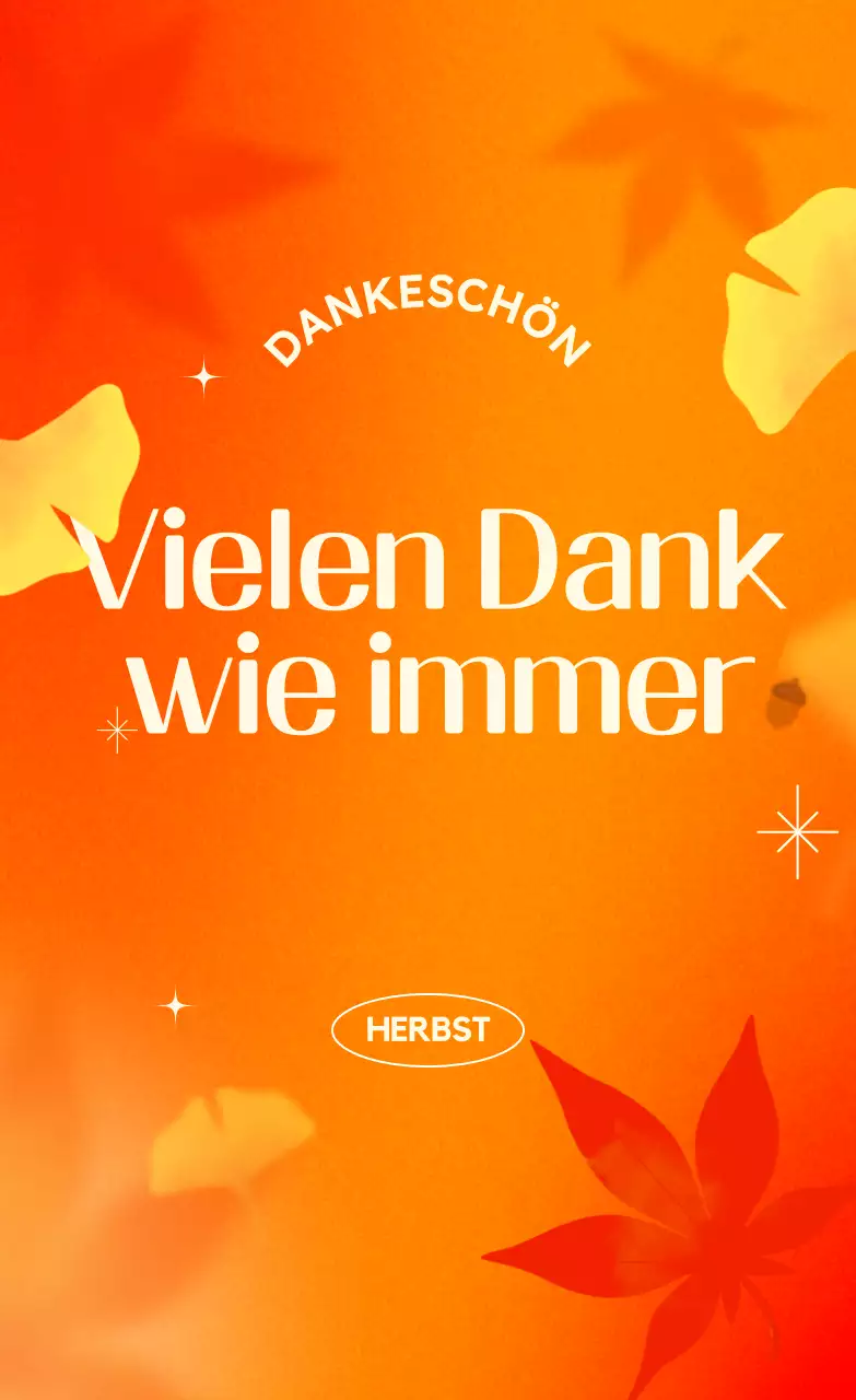 Orange Simple Dankbarkeits-Event