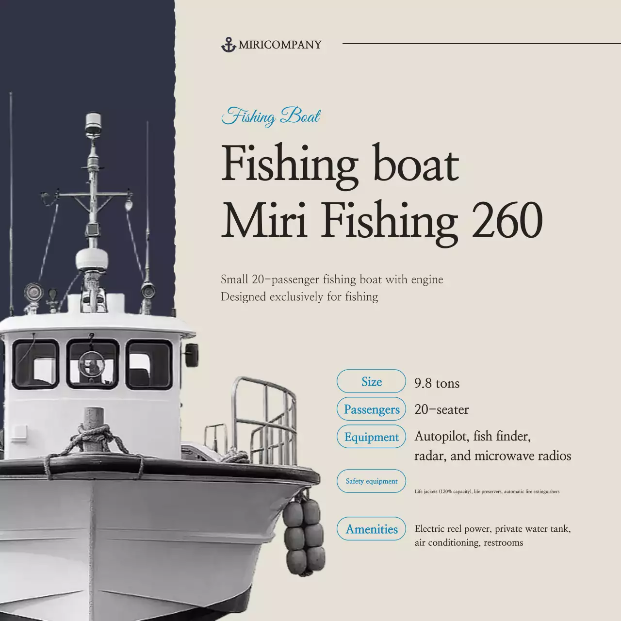 Promoção de lazer marinho moderno em preto e branco