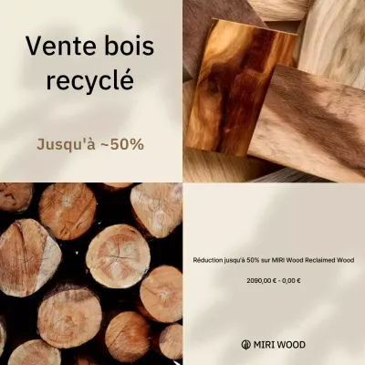 Vente de bois récupéré moderne beige
